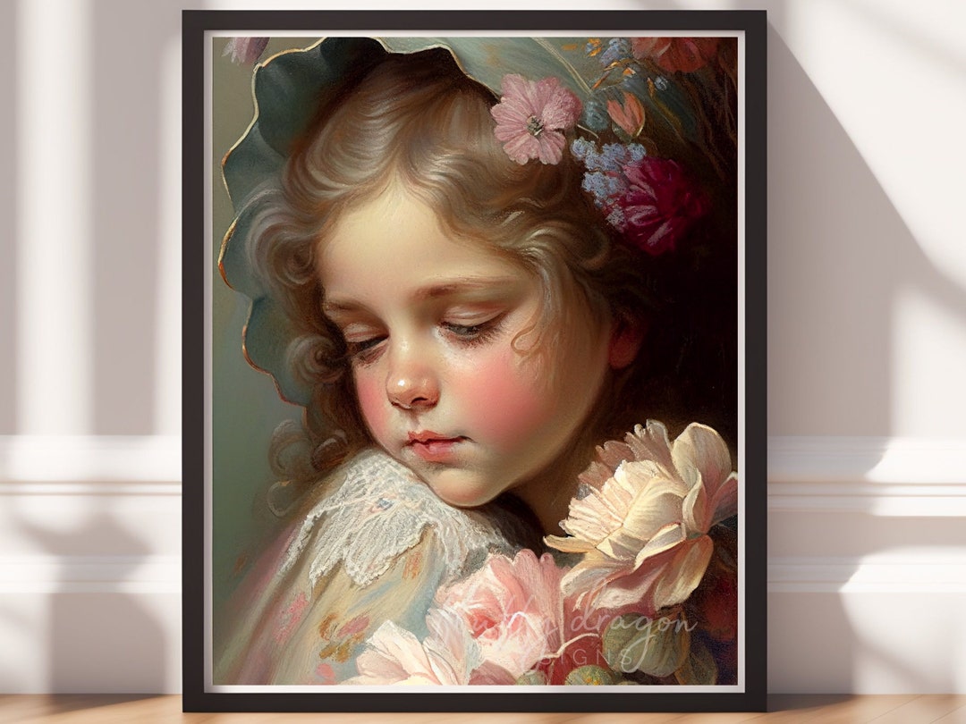 Vintage Painting V4, Digital Download, Portrait Digital Art Print