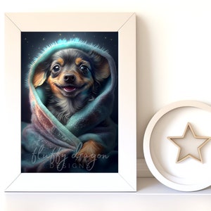 Puppy Artwork: Cute Digital Download for Nursery Animal Decor, Printable Dog Art for Kids' Room & Pet Lovers