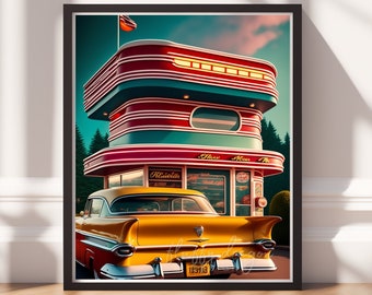 50s Art Print | 1950s Digital Download, Vintage Wall Art, Retro Home Decor, Mid-Century Modern Design
