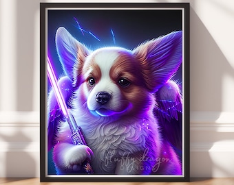Cute Gamer Art: Adorable Gaming Animal Digital Download for Unique Room Decor & Gifts