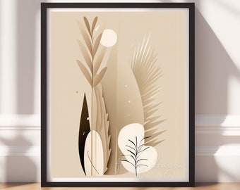 Bohemian Artwork | Digital Download Boho Art Print, Geometric Decor in Earth Tones, Stylish Wall Art for Home Decor