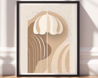 Digital Download | Boho Abstract Art Print in Earth Tones | Instant Decor for Home & Office | Unique Wall Art Decor