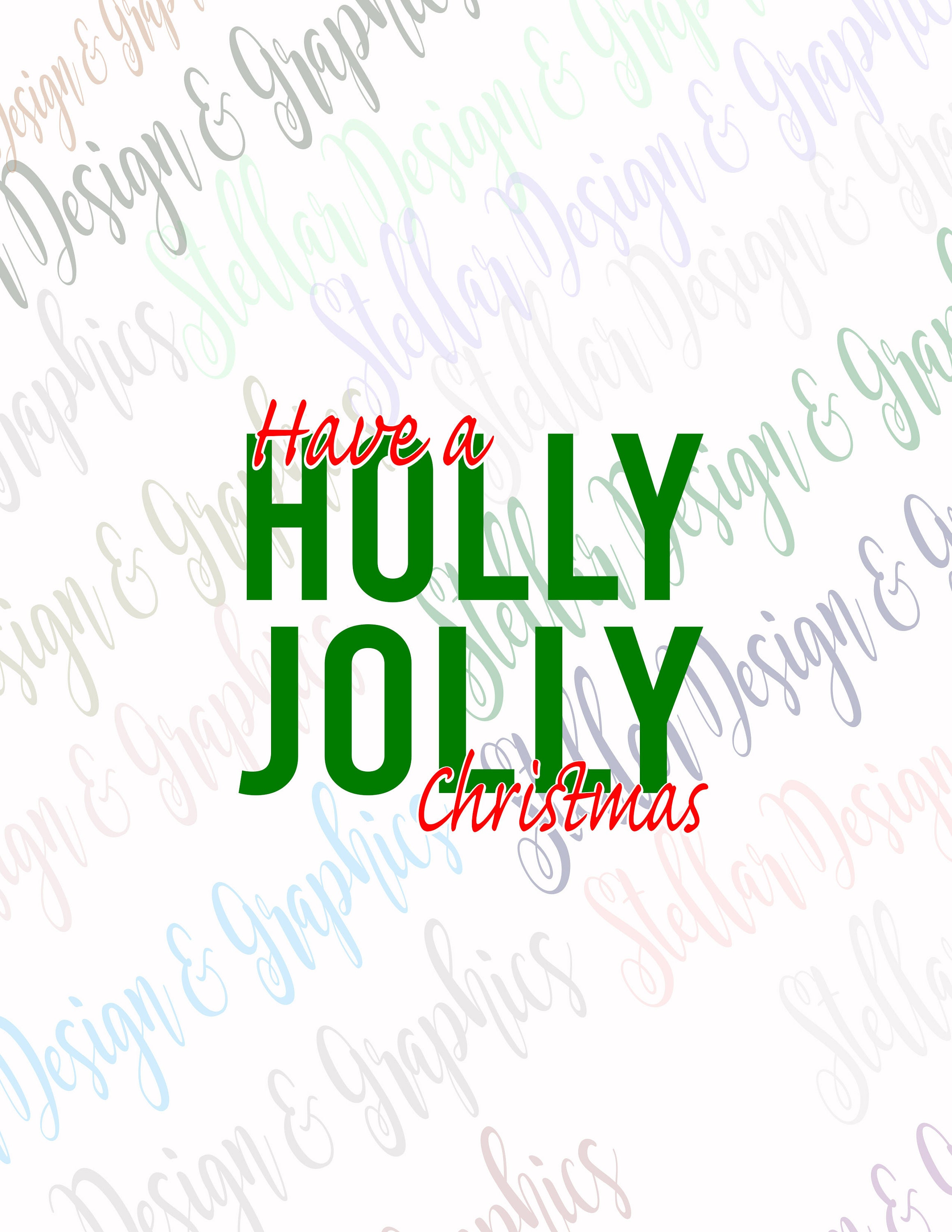 Holly and Jolly HTV Ready to Press Sublimation Transfers Christmas HTV