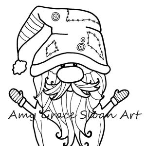 Winter Gnome Coloring Page