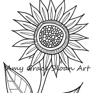 Sunflower Coloring Page
