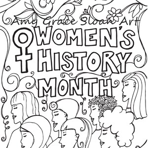 Women&#39;s History Coloring Page