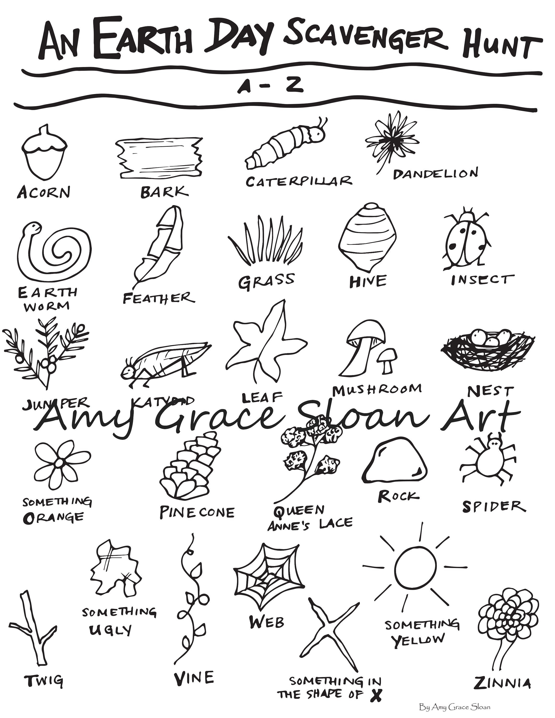 Earth Day Scavenger Hunt A Z Etsy Earth Day Scavenger Hunt A Z Etsy