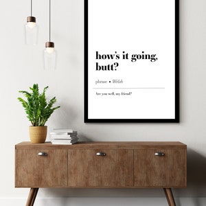 Wie geht es Hintern? | Walisische Drucke | Walisischer Spruch | Walisisch Definition Druck | Zitat Druck | Minimalistischer Druck | Typografie Druck | Wandkunst