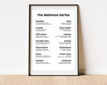 The Wellness Series | Funny Wellness Definition Print | Cheeky Self-Care Art