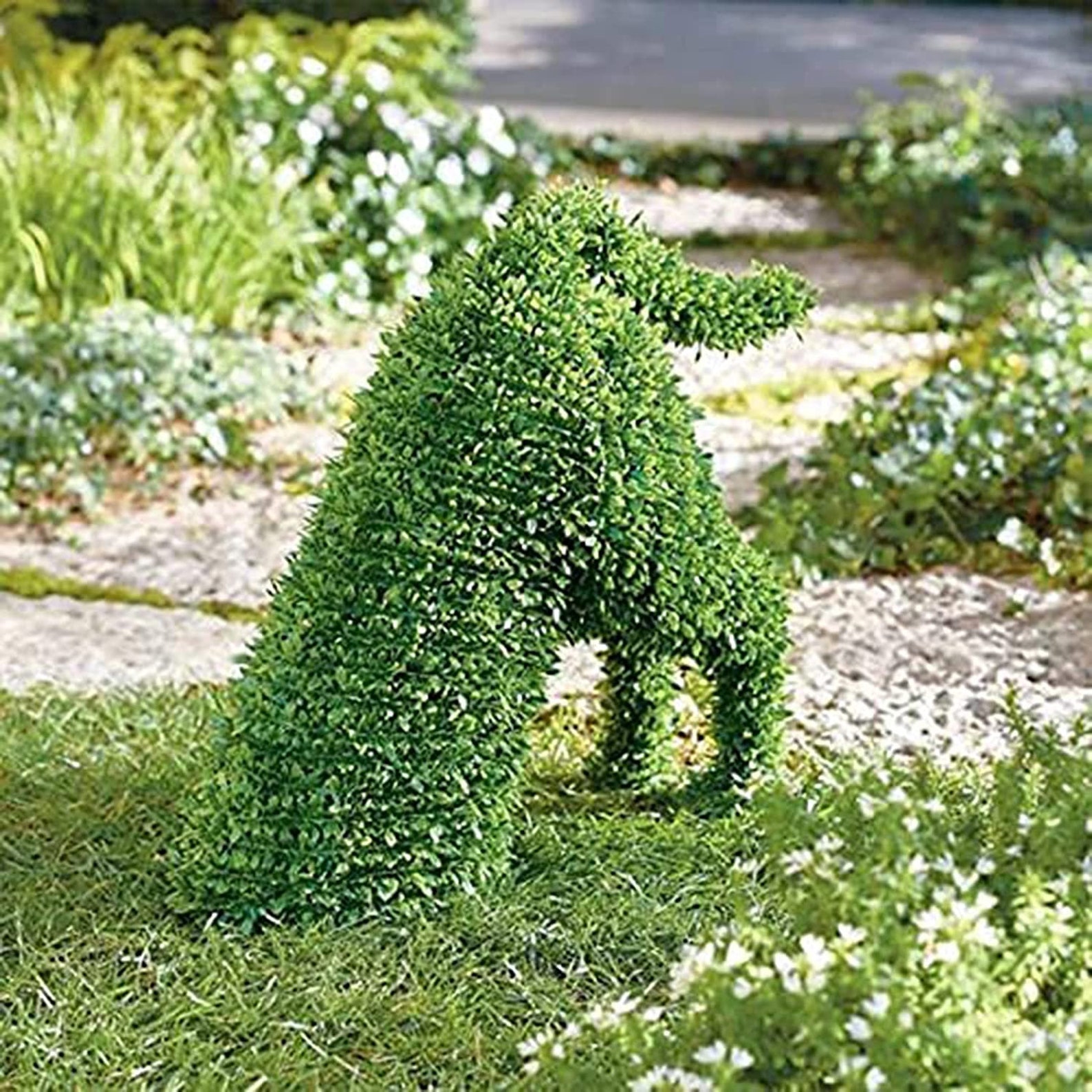 Dog Statue Decorative Peeing Dog Topiary Flocking Dog Etsy