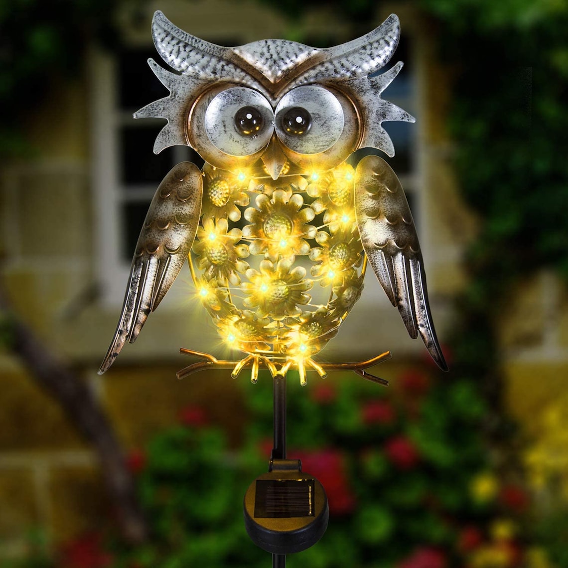 Owl Solar Led Solar Led Owl light Solar LED lawn light Etsy
