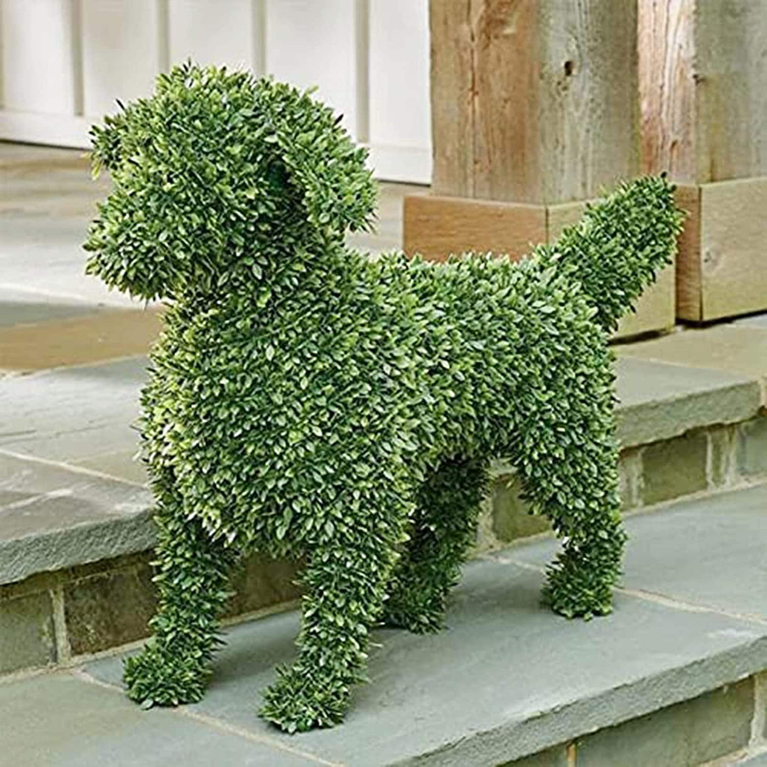 Dog Statue Decorative Peeing Dog Topiary Flocking Dog Etsy