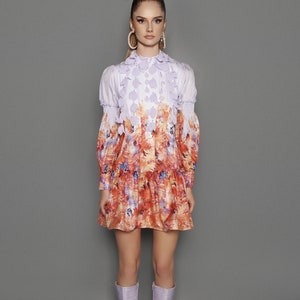 Organza Flower Mini Dress