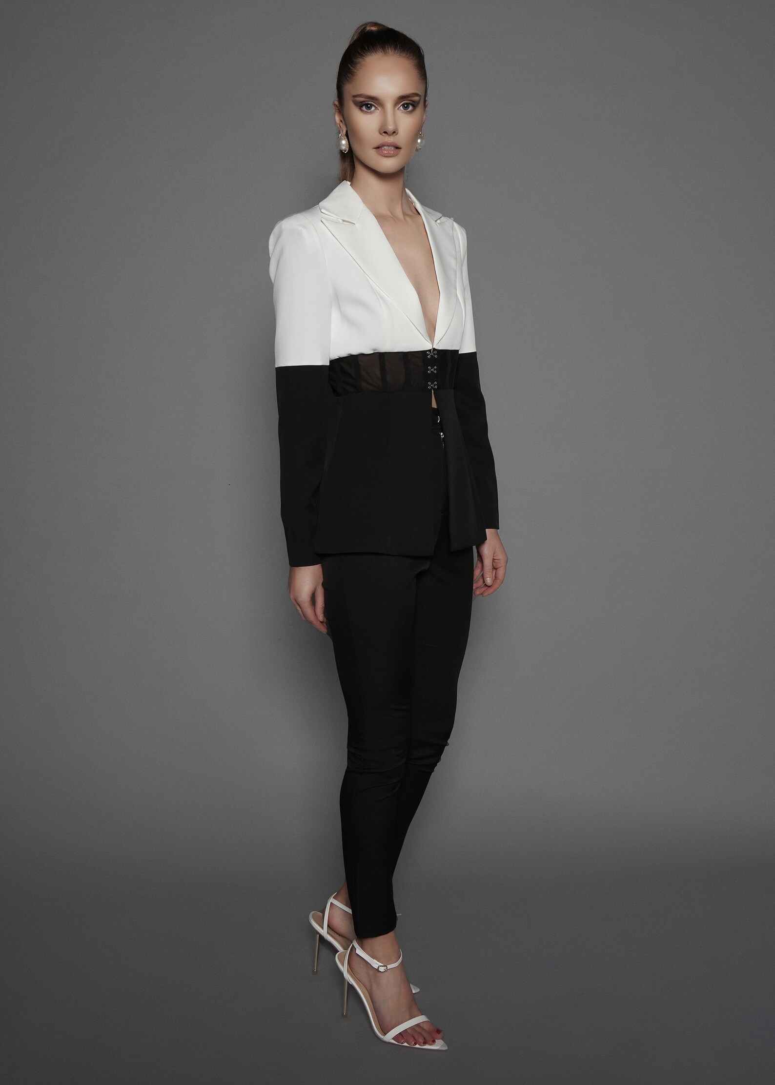 pants suit with corset