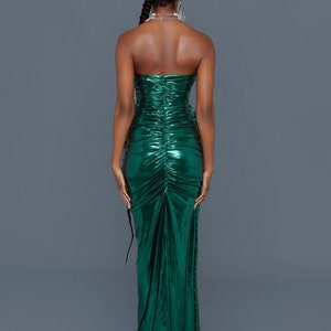 Emerald Ruched Gown