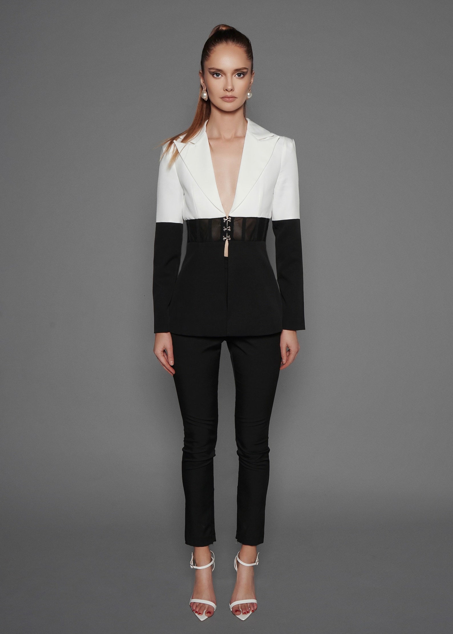 pants suit with corset
