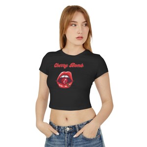Cherry Shirt Babytee Cherry T Shirt 90s Shirt Joan Jett Gen X Shirt Y2K Baby Tee Gen X 80s Band Shirt Baby Tee Y2K 90s Aesthetic Gen X image 9