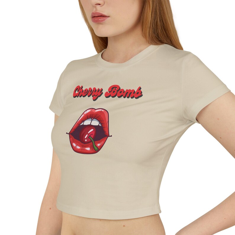 Cherry Shirt Babytee Cherry T Shirt 90s Shirt Joan Jett Gen X Shirt Y2K Baby Tee Gen X 80s Band Shirt Baby Tee Y2K 90s Aesthetic Gen X image 6