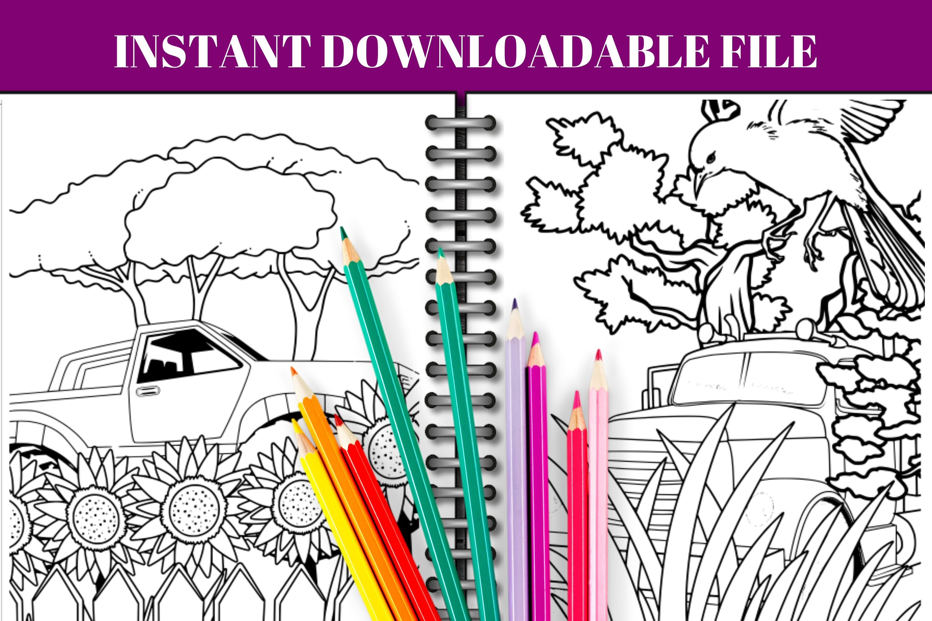 20 Monster Truck Coloring Pages Monster Truck Printables - Etsy