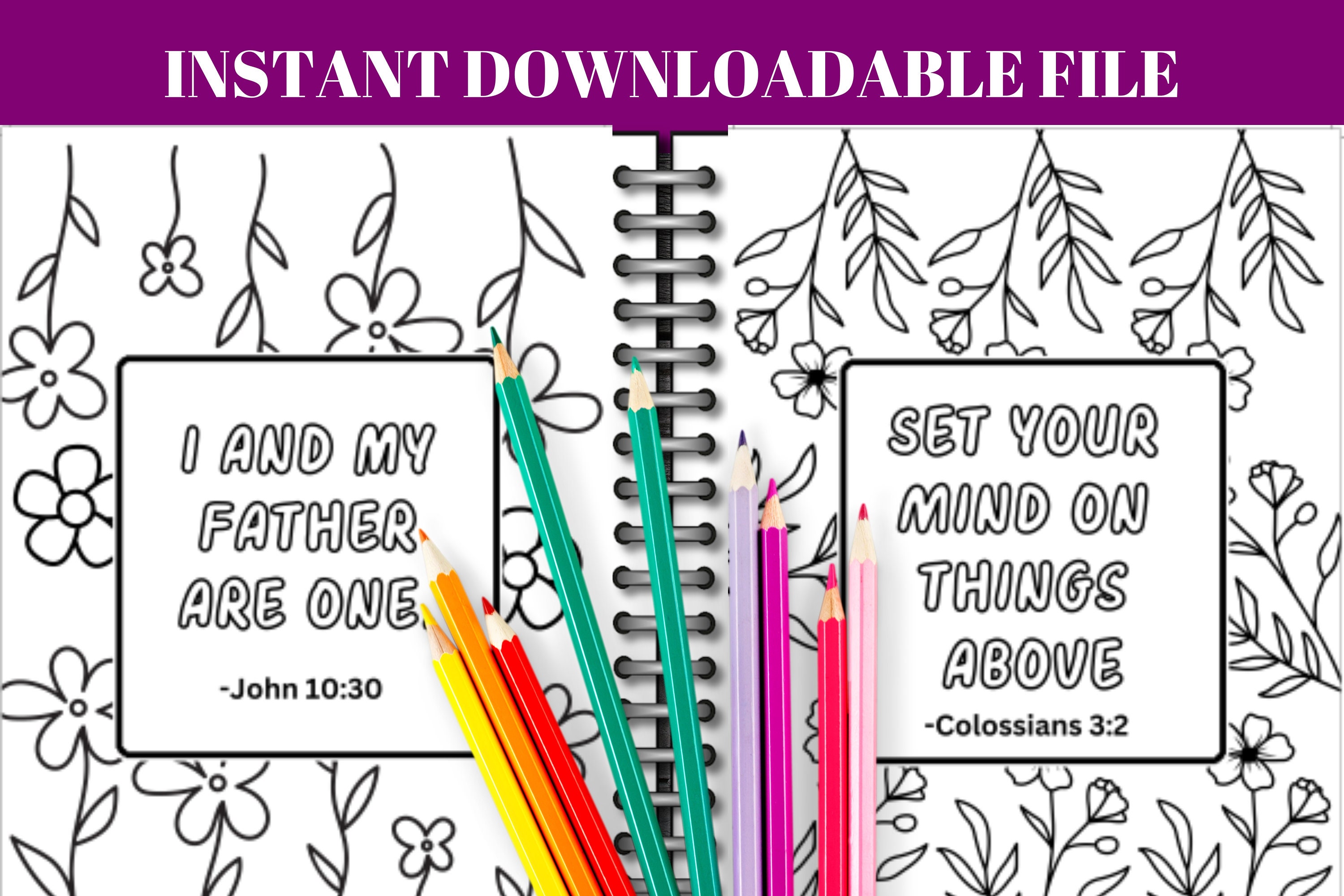 45 Christian Sunday School Coloring Sheets Printable Bible - Etsy