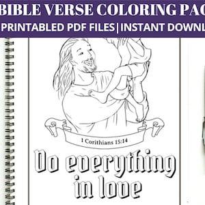 10 Printable Father&#39;s Day Bible Verse Coloring Pages, Father&#39;s Day Scripture Card, Christian Kids Activity, Gifts for Dad