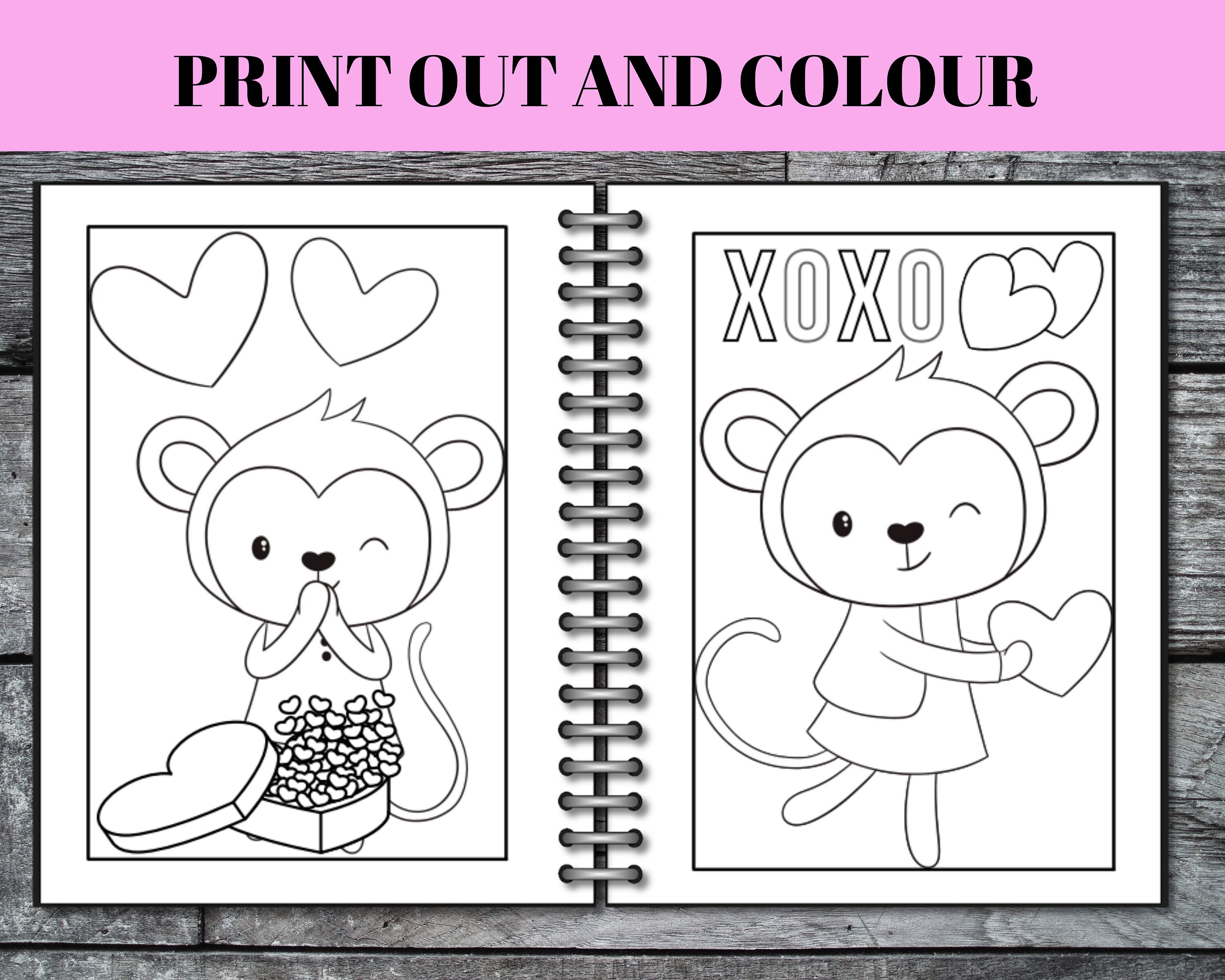 70 Jungle Monkey Coloring Pages Monkey Coloring Book for Kids Boys and ...