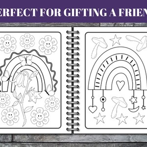 85 Rainbow Coloring Pages, Birthday Party Activity (Digital Download) image 6