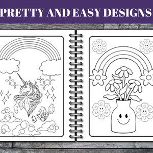 85 Rainbow Coloring Pages, Birthday Party Activity (Digital Download) image 5