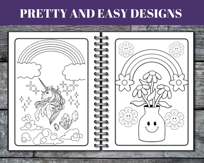 85 Rainbow Coloring Pages, Birthday Party Activity (Digital Download) image 5