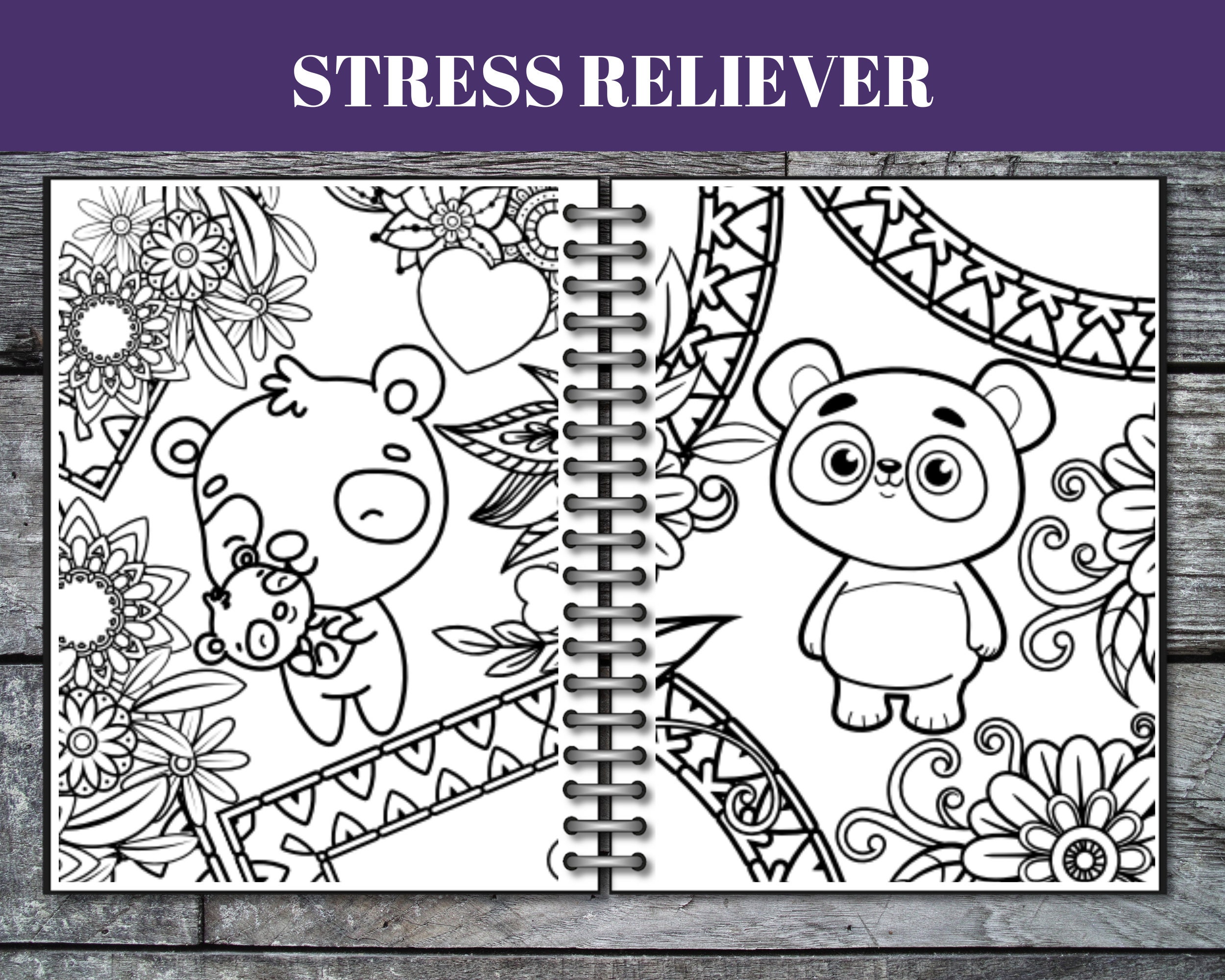 60 Panda Bear Coloring Book Pages Coloring Pictures of Etsy