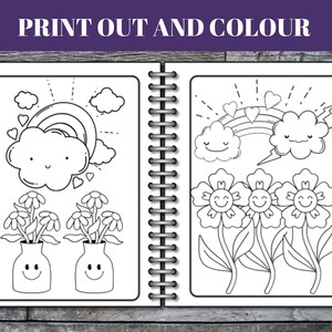 85 Rainbow Coloring Pages, Birthday Party Activity (Digital Download) image 3