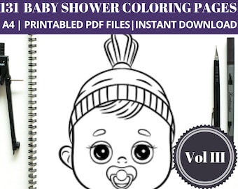 Baby Shower Coloring Pages, Volume 3 (Digital Download)