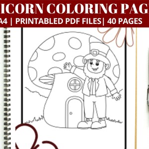 40 Mushroom Colouring Pages, Printable Colouring Page, Colouring Pages for Adults, Kids Colouring Page, Mushroom Forest Art,