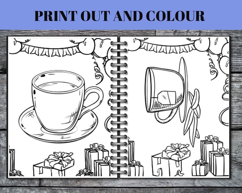 46 Tea Party Coloring Pages, Tea Party Activity, INSTANT Download,coloring Sheets for Kids ...