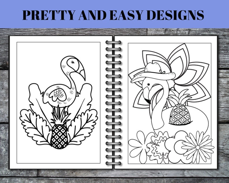 15 Printable Flamingo Coloring Pages for Flamingo Birthday - Etsy