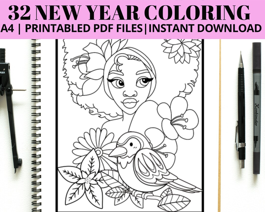Black Girl Magic Coloring Book | Positive Affirmations (PDF Download ...