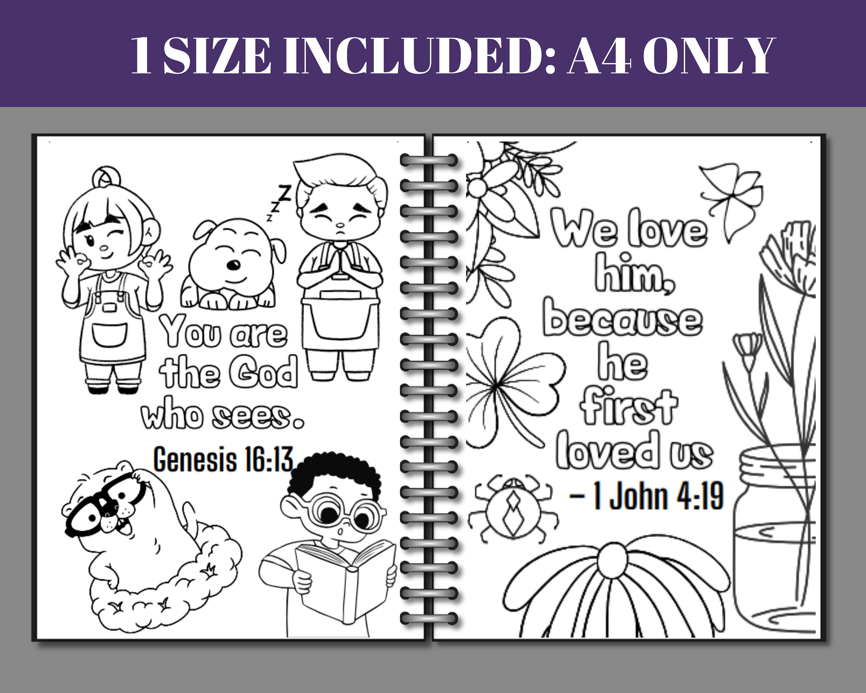45+ Kids Bible Verse Coloring Pages, Kids Bible Verse Coloring Book
