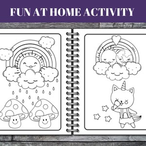 85 Rainbow Coloring Pages, Birthday Party Activity (Digital Download) image 4