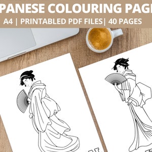 Japan Coloring Set, Thanksgiving Coloring Sheets,  Printable Adult Coloring Pages,  Downloadable Coloring Pages, coloring books for adults