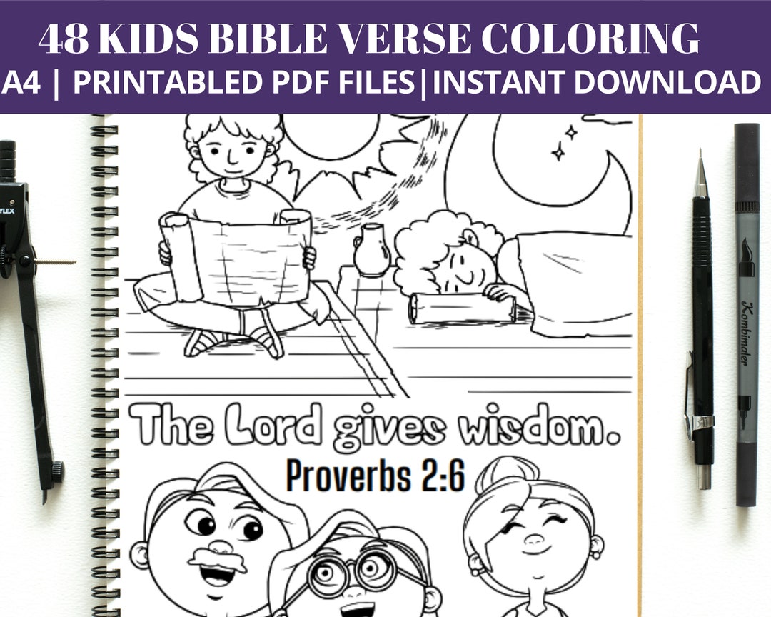 45+ Kids Bible Verse Coloring Pages, Kids Bible Verse Coloring Book