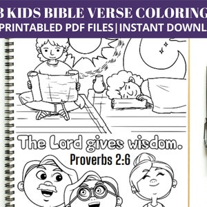 45+ Kids Bible Verse Coloring Pages, Kids Bible Verse Coloring Book, Bible Verse Coloring Pages, Children&#39;s Bible Verse Coloring Printables