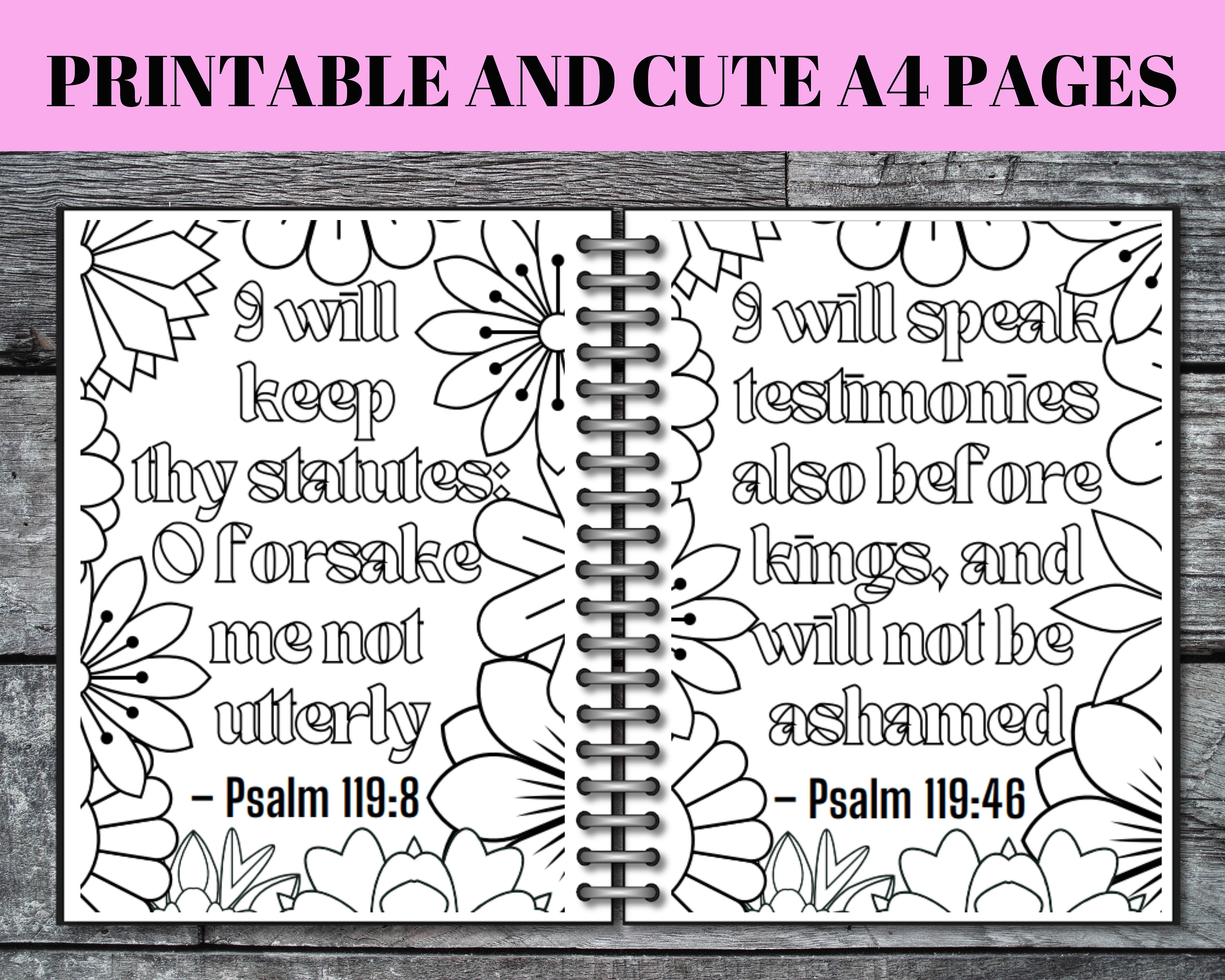 30 Bible Journaling Scripture Coloring Devotional Verses Digital ...