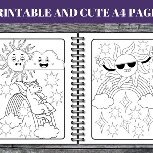 85 Rainbow Coloring Pages, Birthday Party Activity (Digital Download) image 8