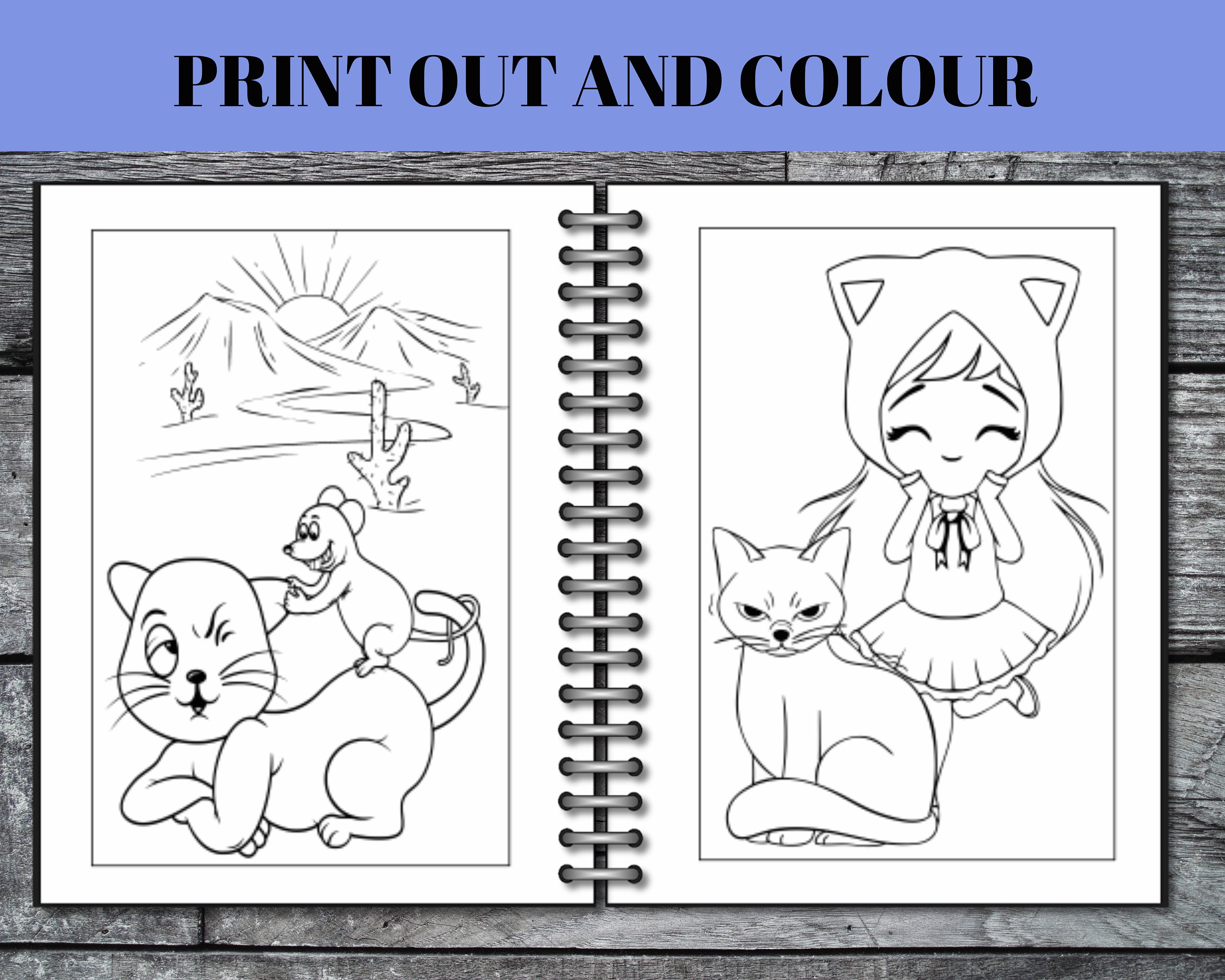 50 Cat Coloring Pages, Printable Cat Coloring Pages for Kids, Boys ...