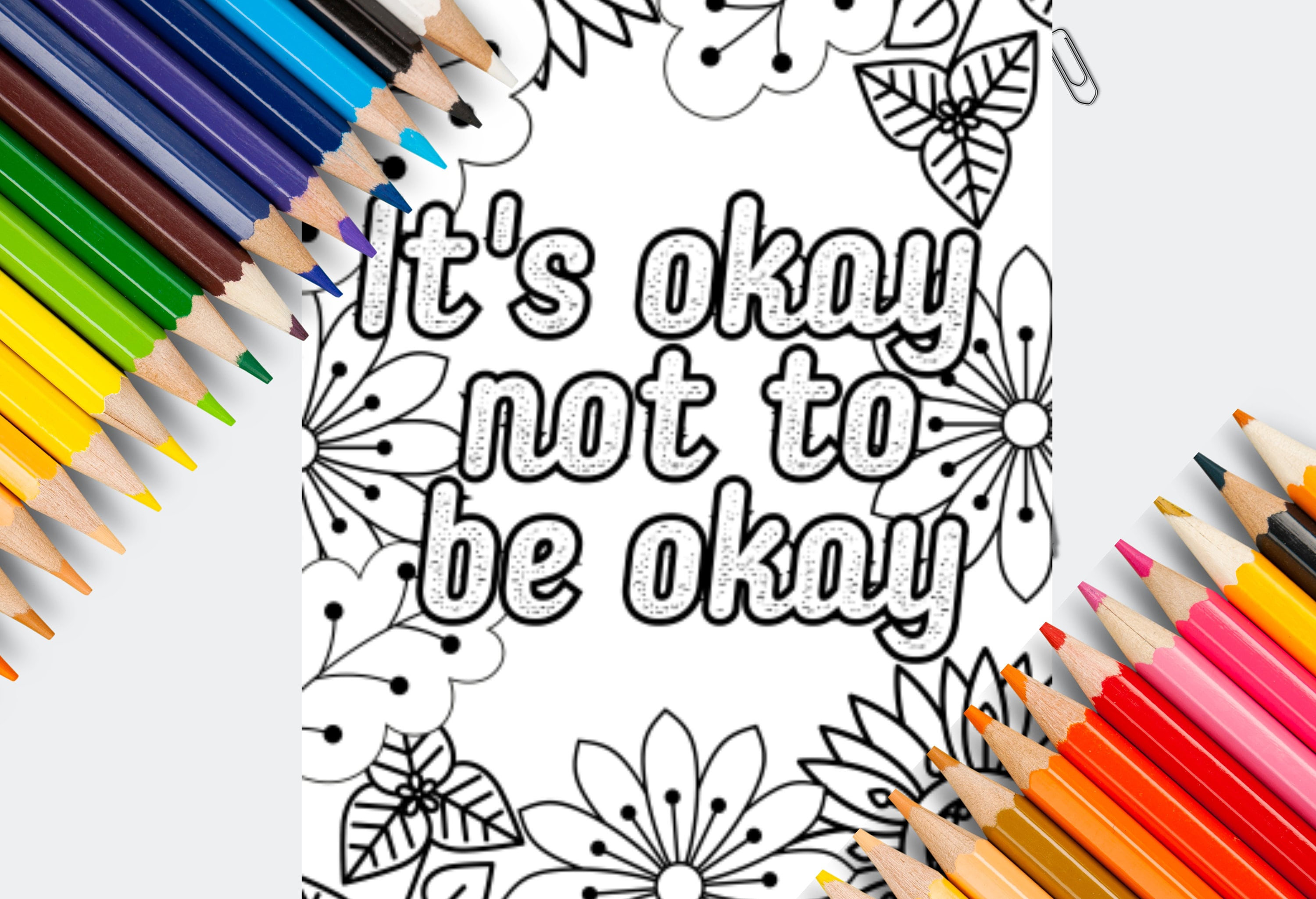 50 Mental Health and Relaxation Adult and Teens Coloring Pages, Printable Inspirational Self Care Teen Sheets, Mental Health Coloring Pages