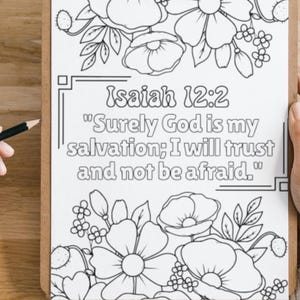 20 Bible Verse Coloring Book | Bible Study Coloring | Christian Coloring Pages | Digital Download | PDF