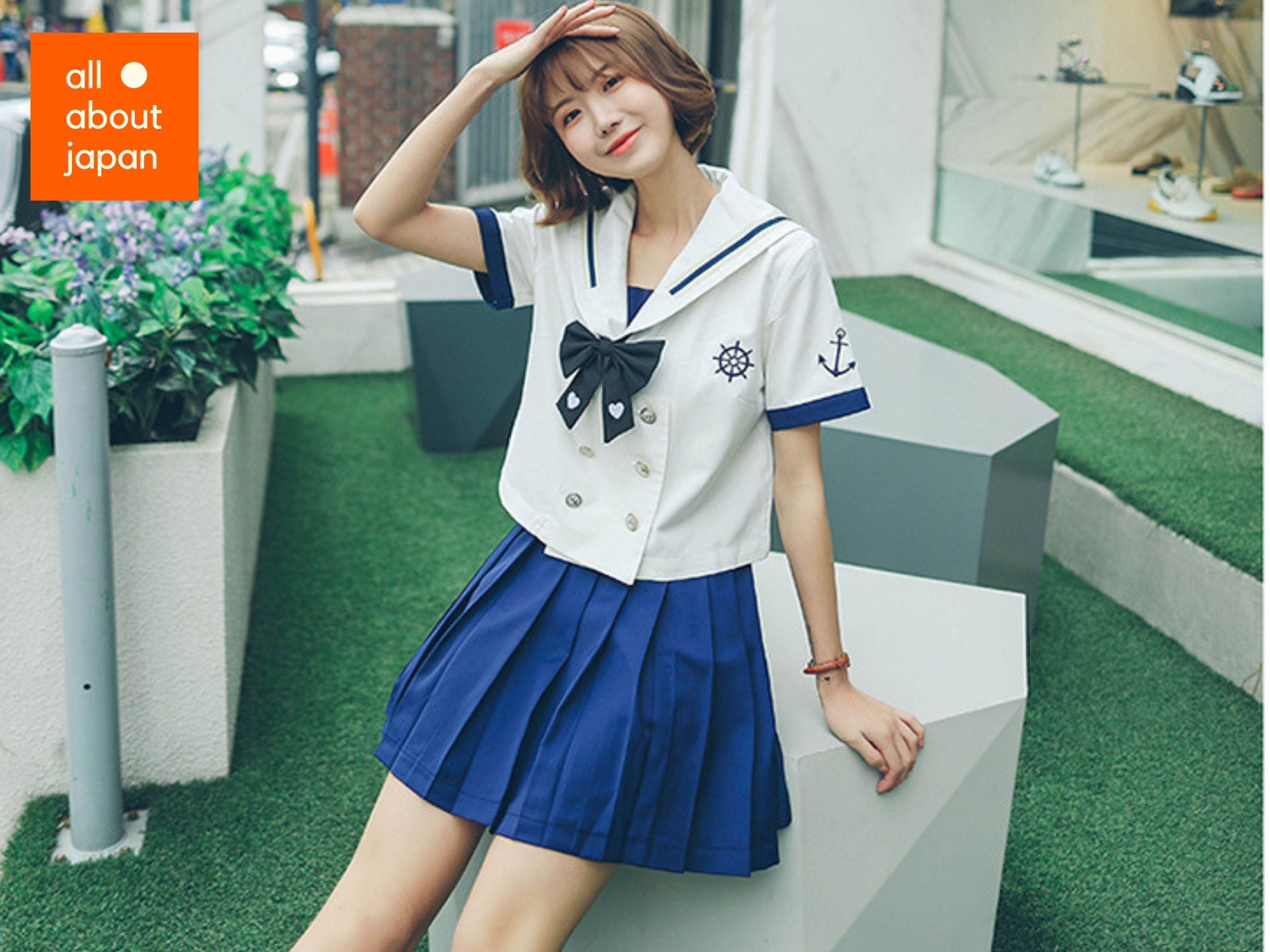 Japanese Sailor School Girl Uniform Seifuku Etsy
