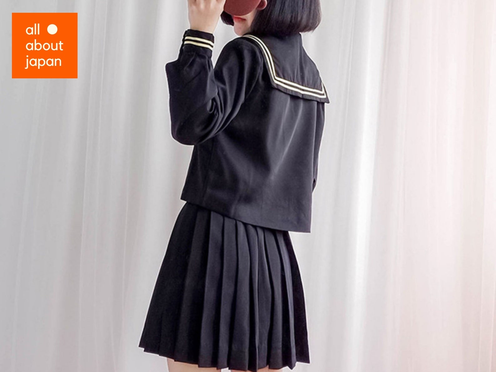 Japanese Black School Girl Uniform Seifuku Etsy