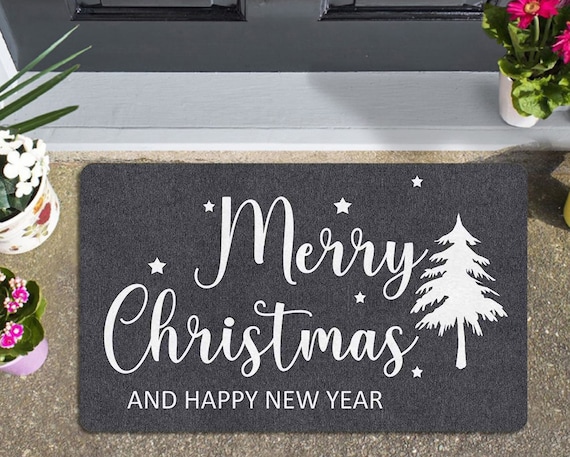 Christmas Door Mat Large Indoor Outdoor Entrance Mat Funny Xmas Mat Home  Decor Rubber Front Door Mat Waterproof Entry Rug Novelty Xmas Gifts 