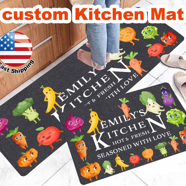 Personalized Kitchen Rug - Etsy
